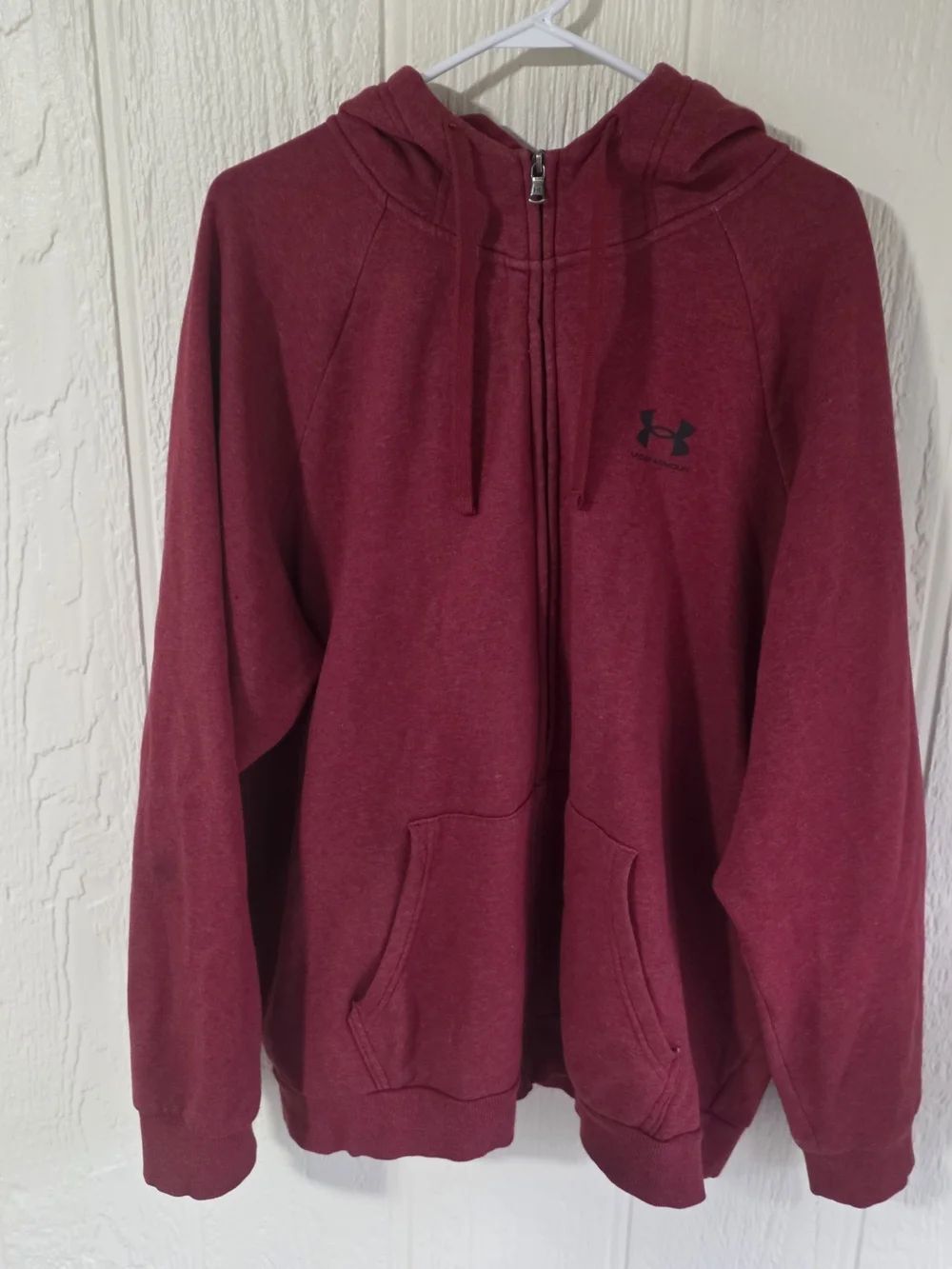 Men's Under Armour Red XXL Full Zip Fleece Pullover, Size XXL